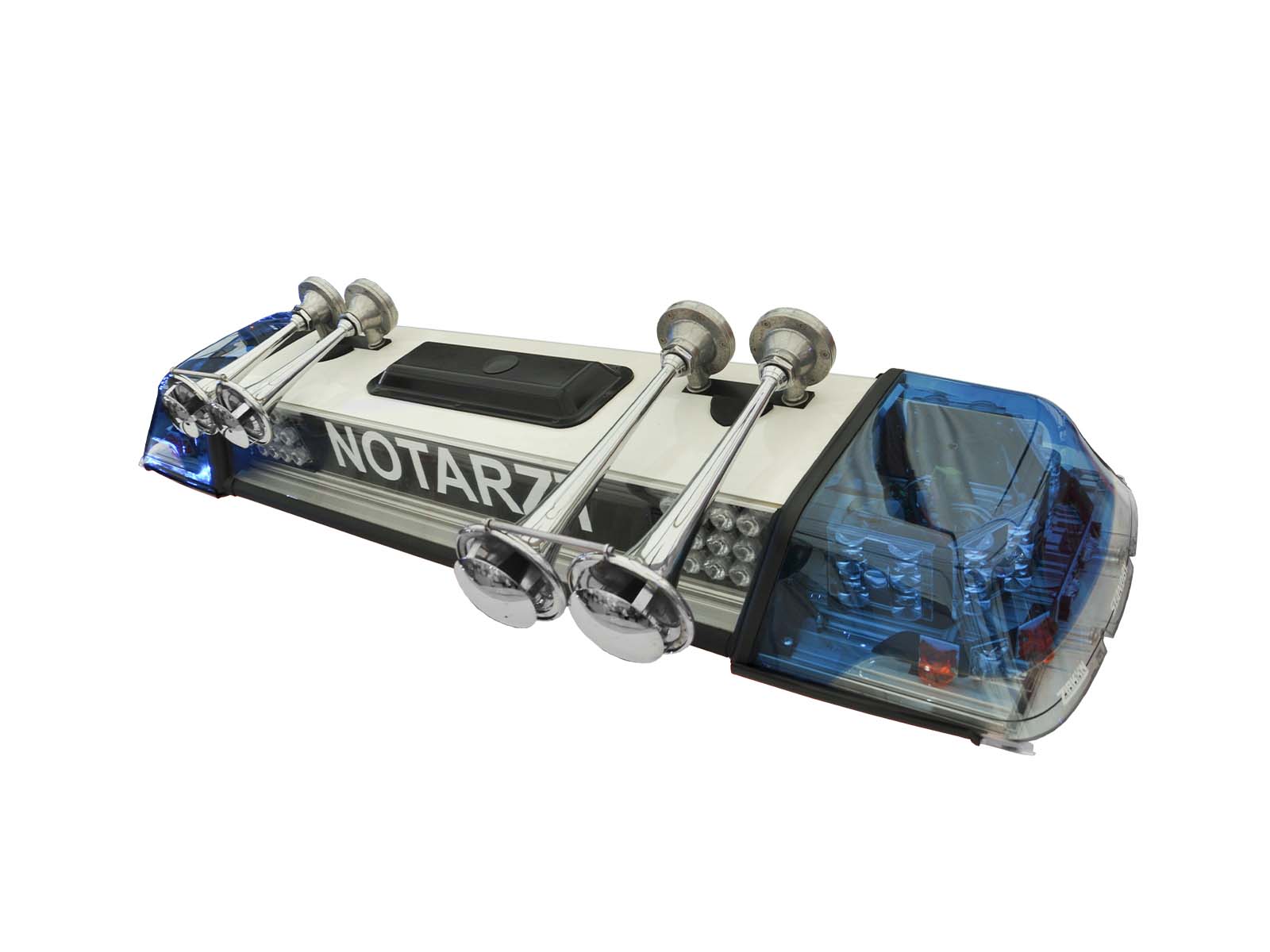 Z2 Lightbar Unlit Angle View with Horns