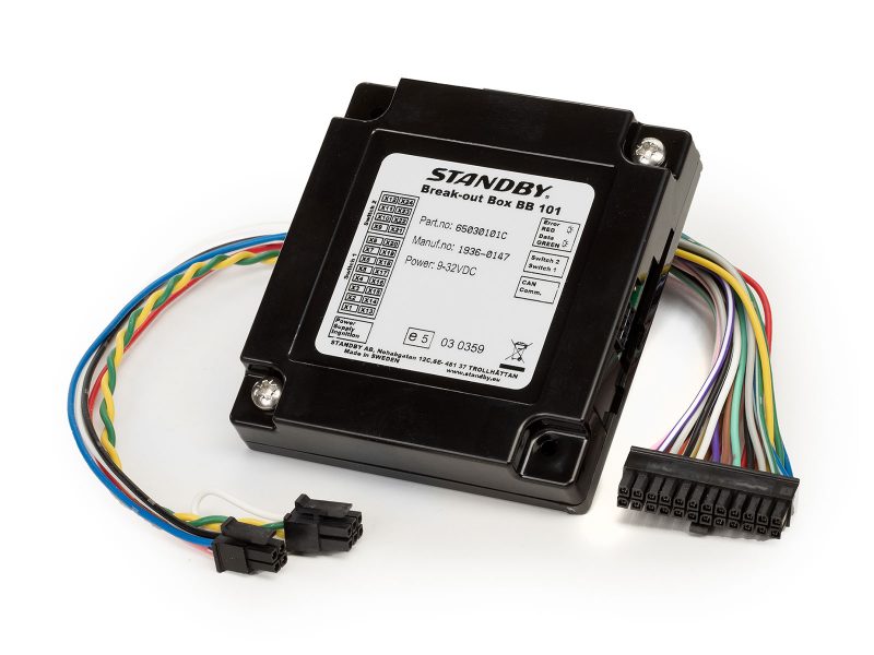 Break Out Box and Cables Angle View