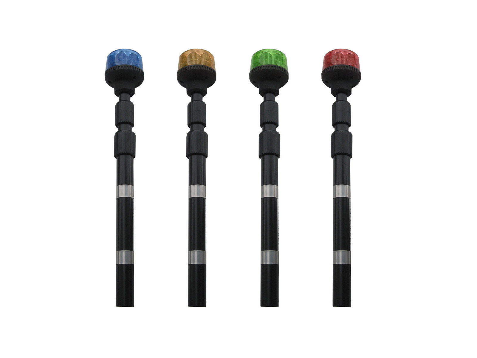 Beacons on motorcycle mast