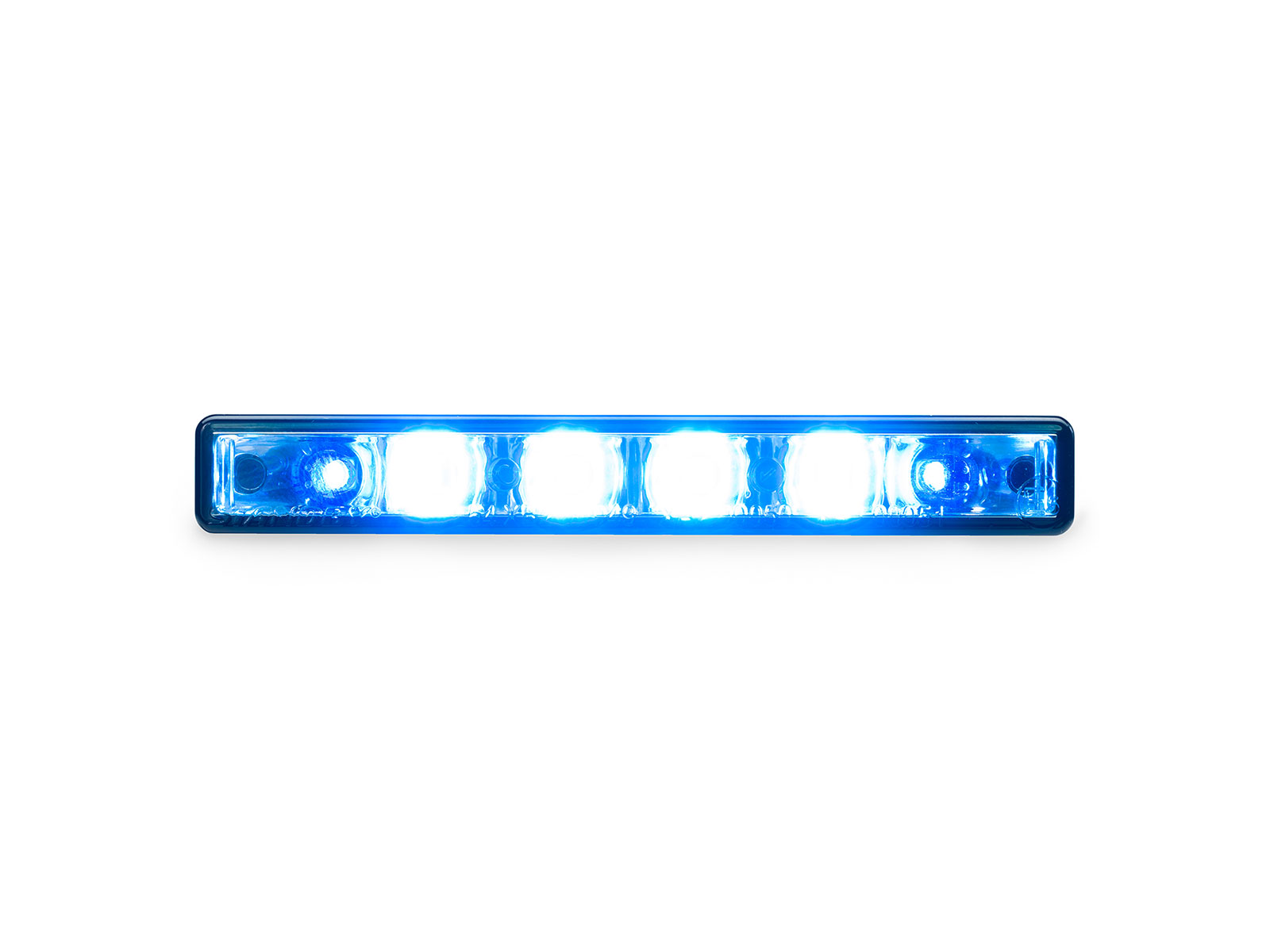 L54 Lamp Blue with Tinted Lens Lit Front View