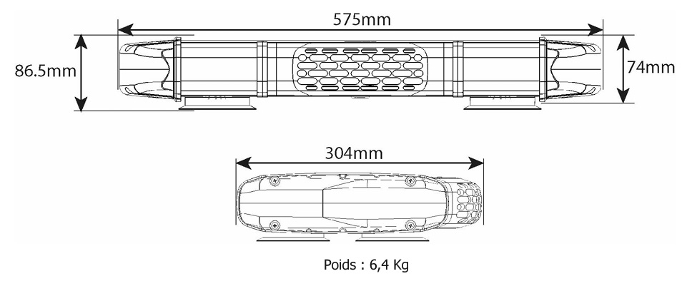 Schema - dimension rampe VEGA mini
