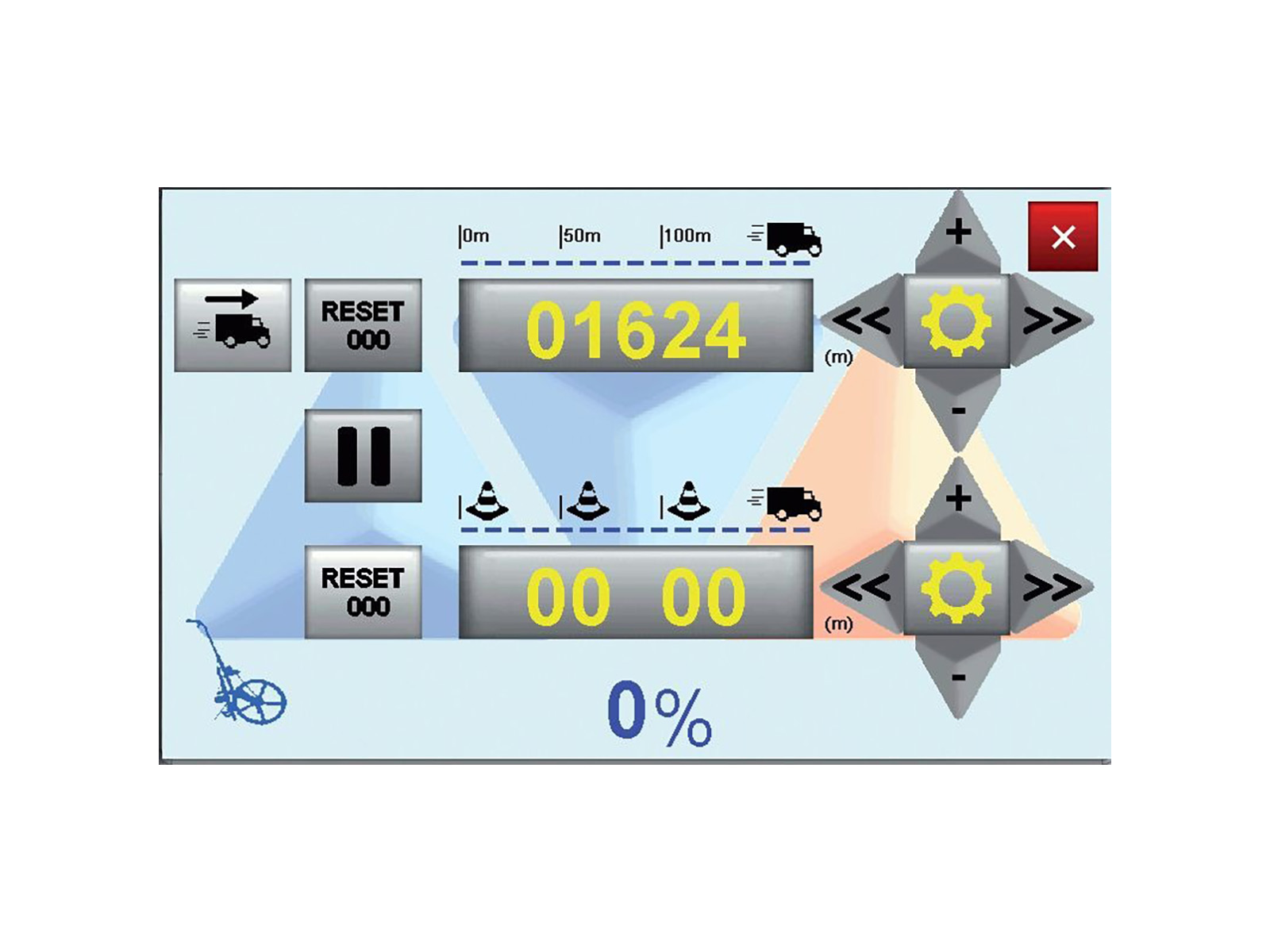 Topomètre pour ensemble avec PMV ecran