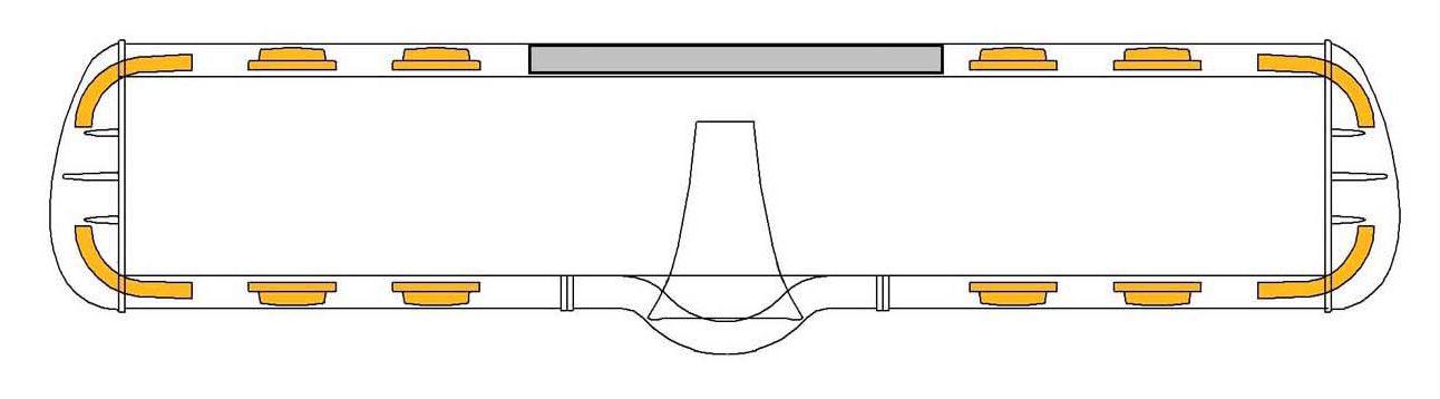 Schema - Rampe VEGA panneau à message intégré