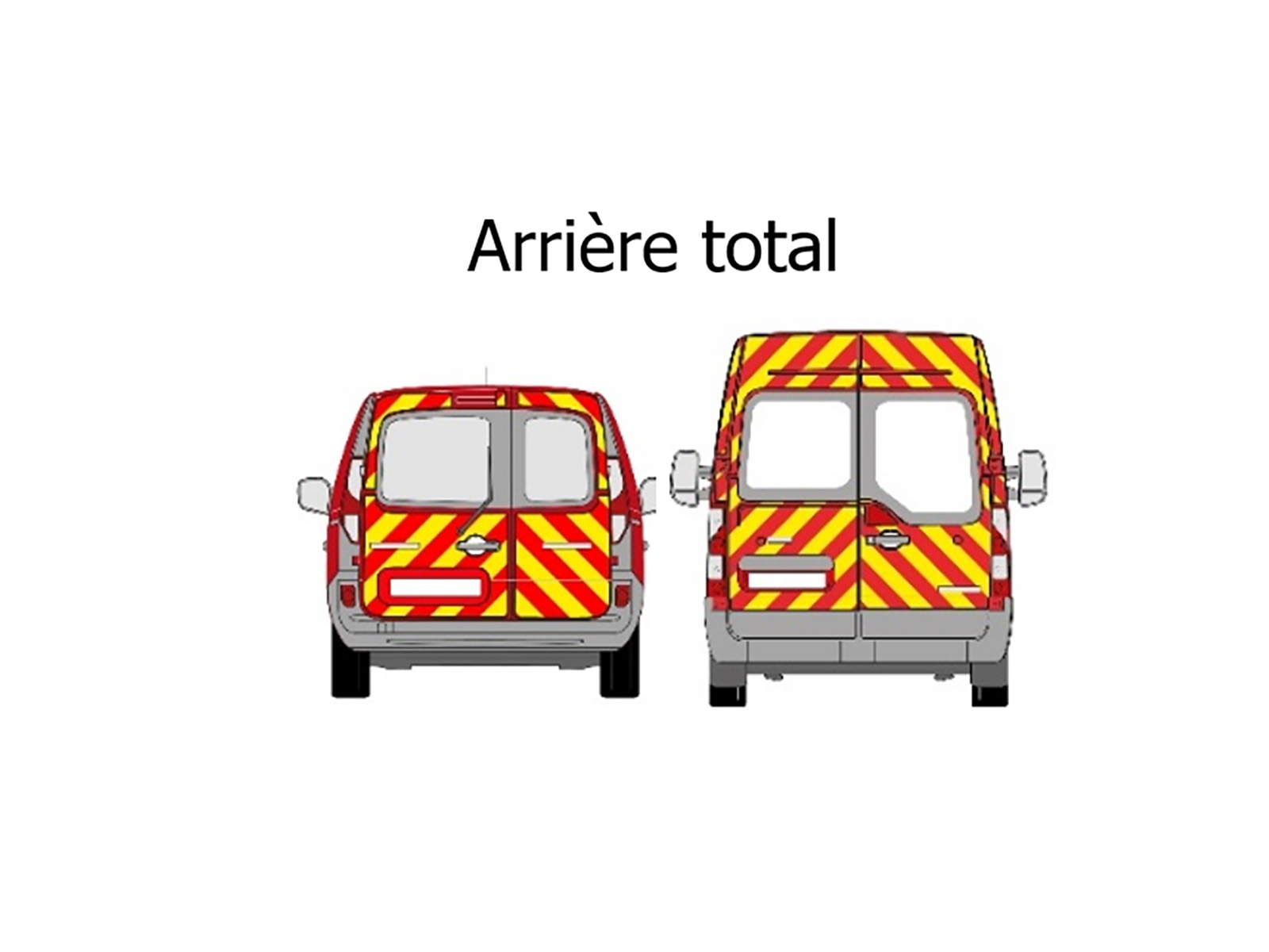 Kit prédécoupés rouge jaune arrière total