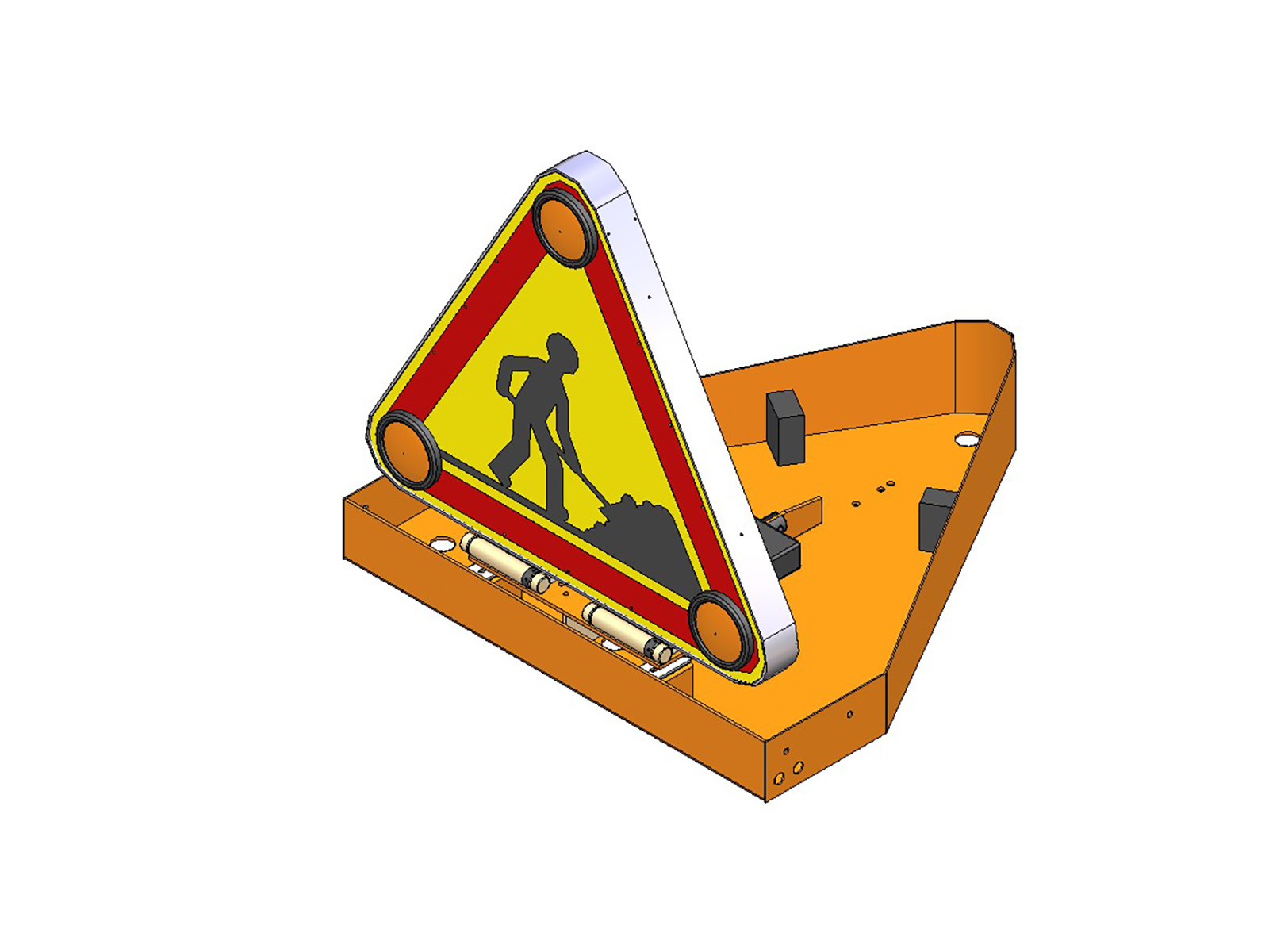 Triangle 700mm AK5 à relevage électrique orange