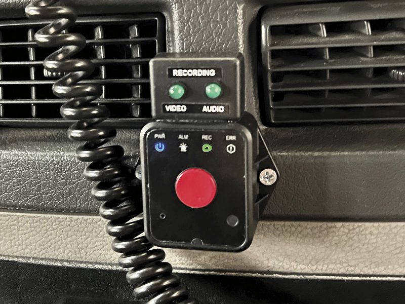 LED Panic Button and Indicator Kit In Situ near Vehicle Vents