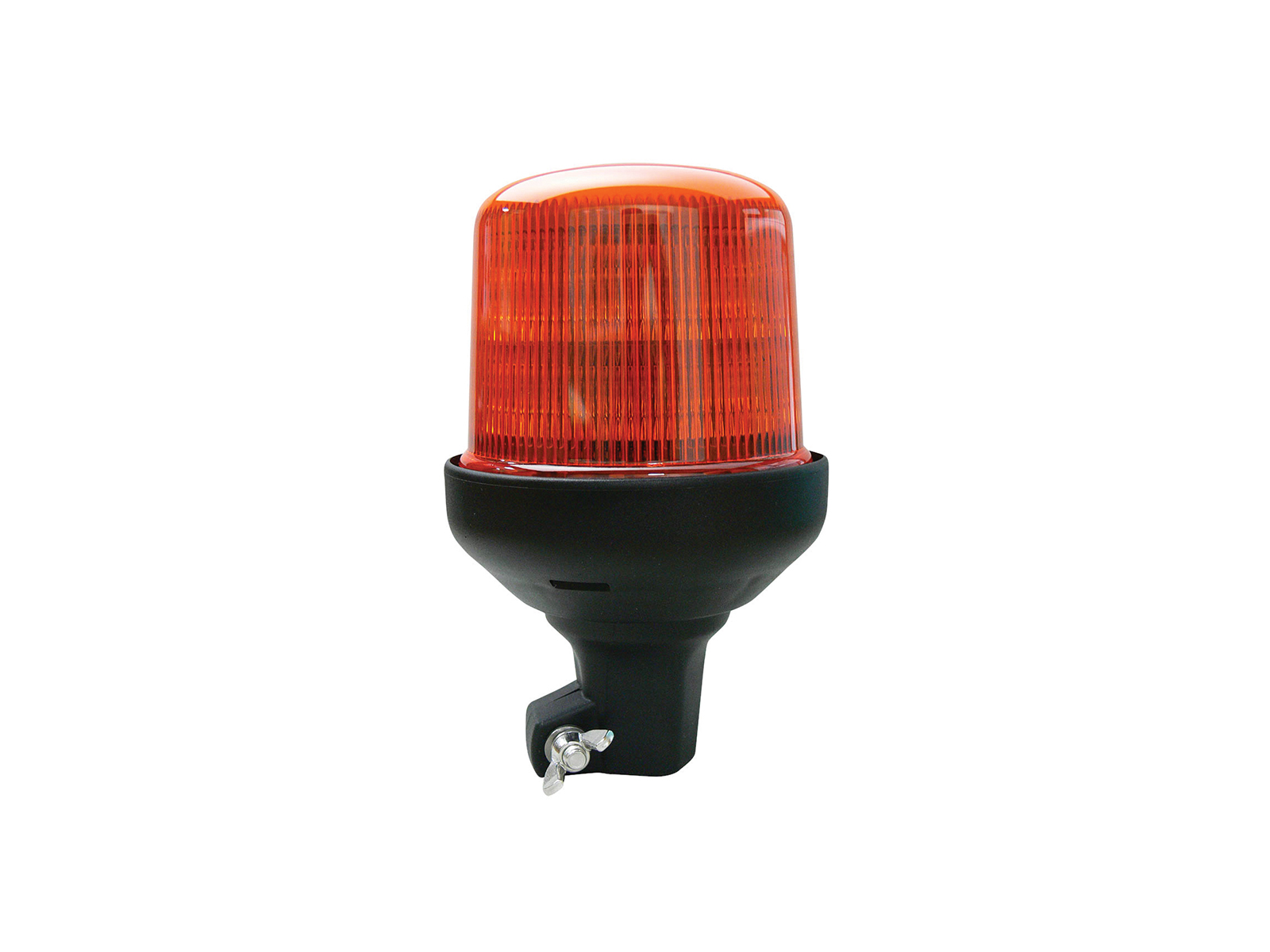 B14 Atom LED Beacon with 14 Built-In Flash Patterns Amber Unlit DIN Pole