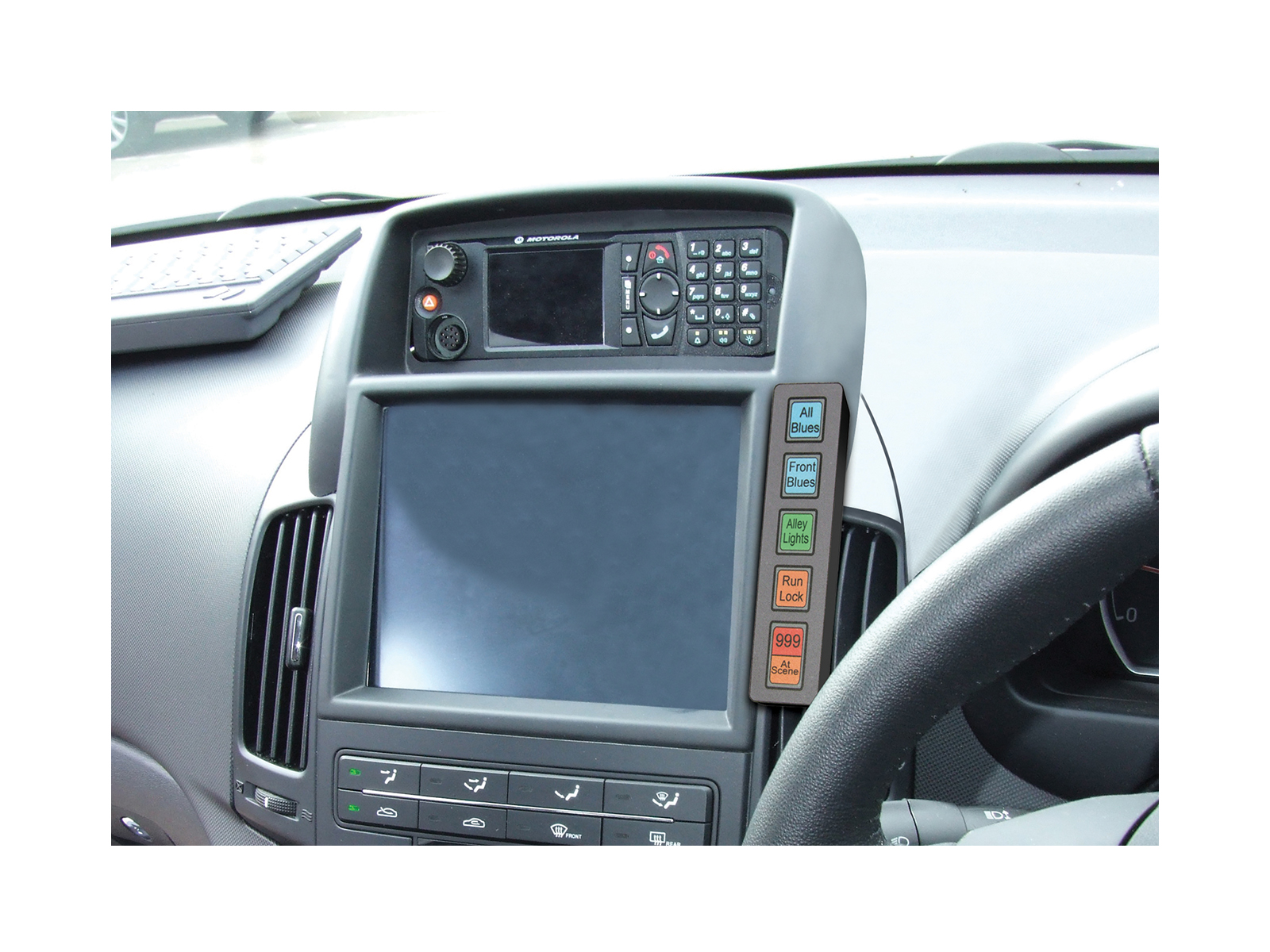 MCS-F5 Slimline Switch Unit Mounted Near Centre Console