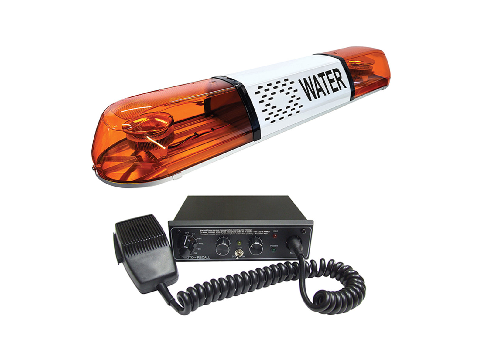 Standard Power Auto Recall System with Tornado Lightbar Angle View Water Livery