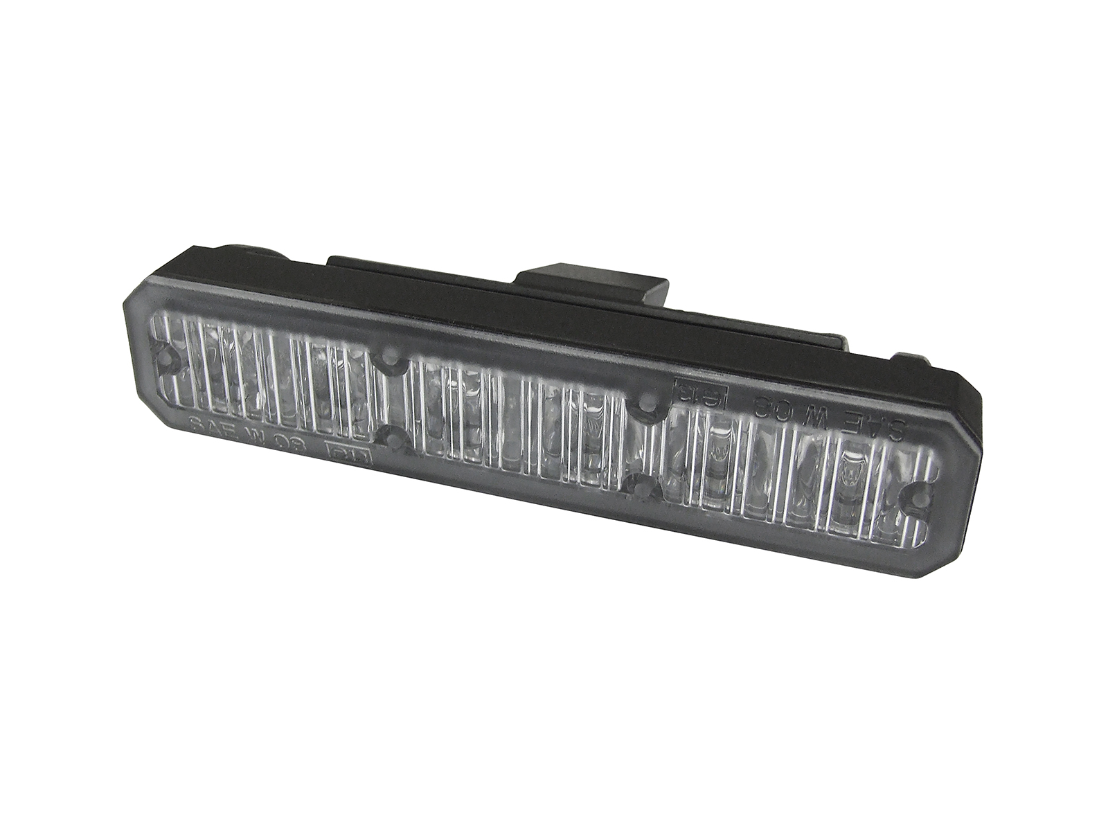 Mini Stealth - 6-way Flush Fit (Hood Mount) LED Modules for Horizontal Mounting Angle View No Bracket Unlit