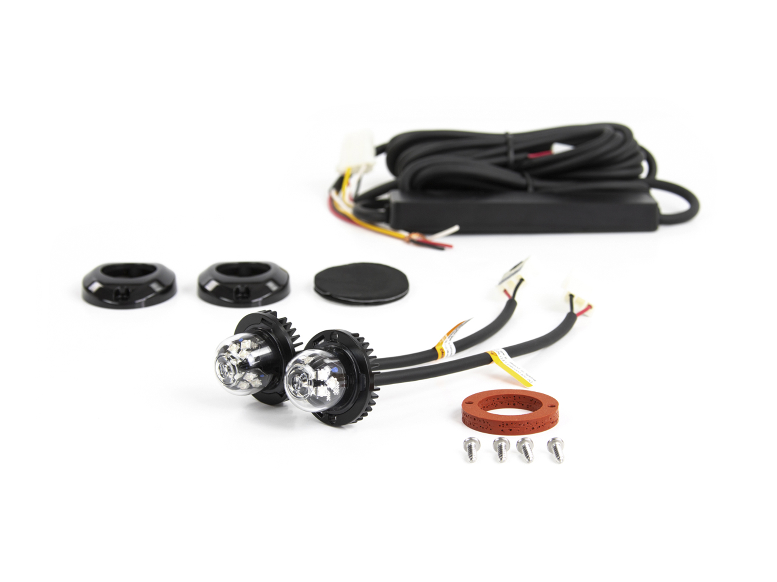 Covert LED Modules T.R.I. 360º - Pair (HAL09) Full Kit with Cables Unlit