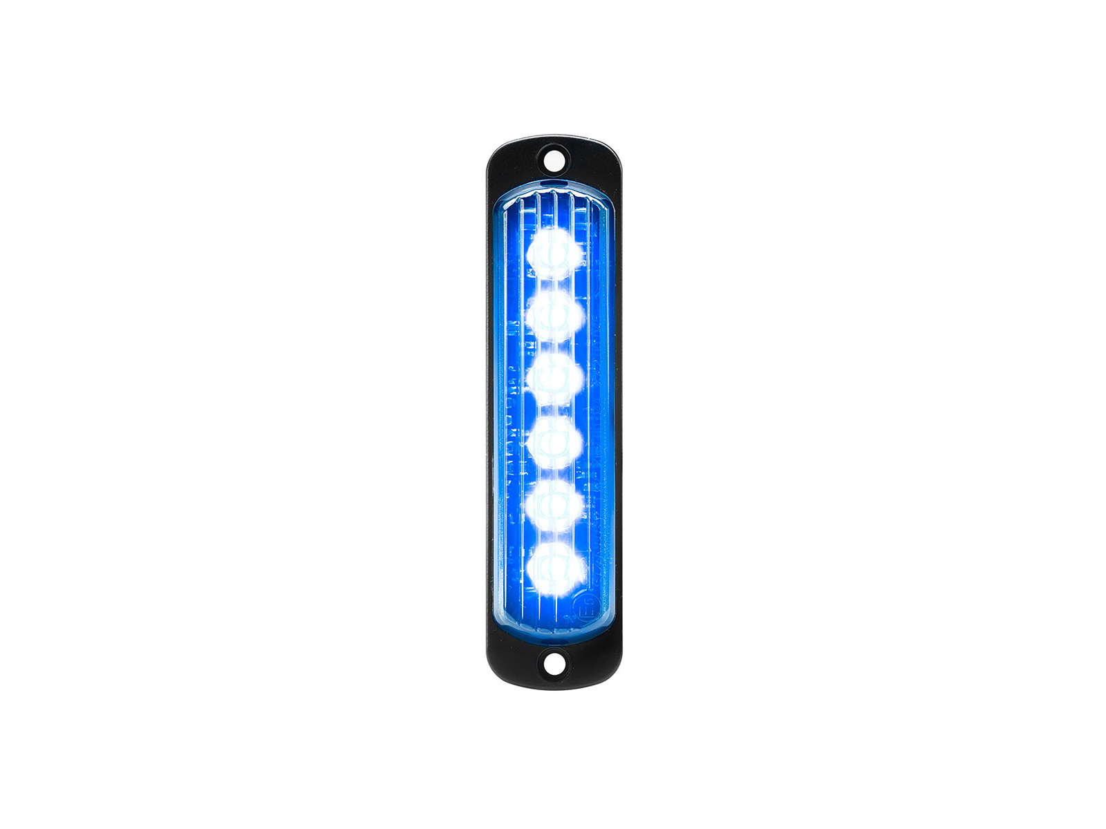 L52 LED Lamp with Smoked Lens LED Lamp Blue Vertical Front View