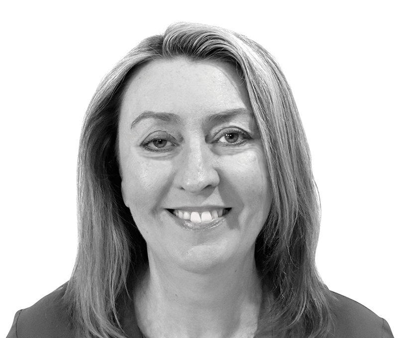 Michelle Thelwell is Standby UK's Works Manager, this is her black and white headshot.