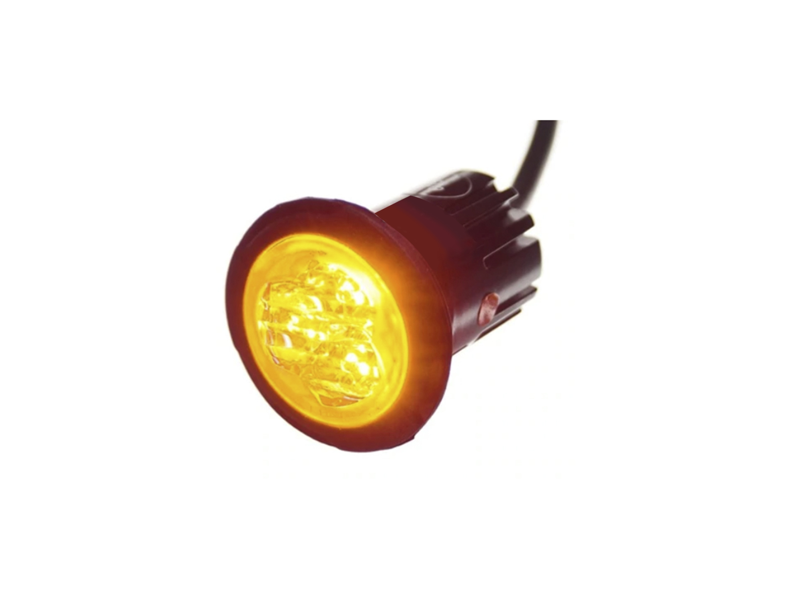 Micro Blast Low-Profile 3-LED Module Amber Lit Angle View