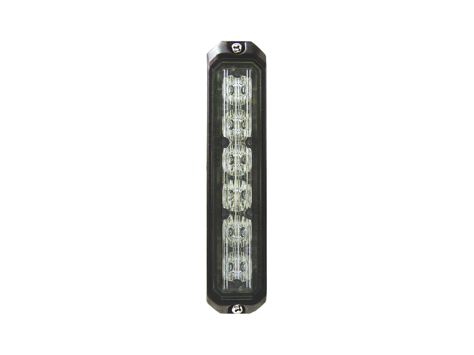 Mini Stealth - 6-way Vertical Surface Mount LED Modules Front View Unlit